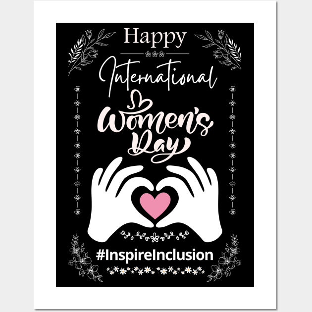 Happy International Women's Day 2024 Inspire Inclusion Wall Art by vintage-corner